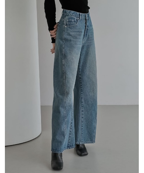 2025AW COLLECTION][低身長/高身長サイズ有]サイド切り替えコットン