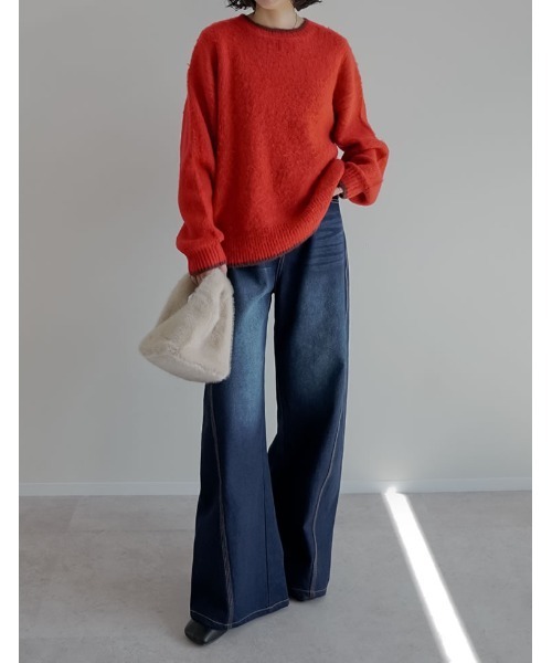 2025AW COLLECTION][低身長/高身長サイズ有]サイド切り替えコットン