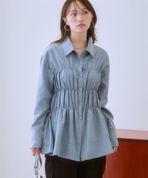 nissen | シャーリングデザインシャツチュニック(その他トップス)
