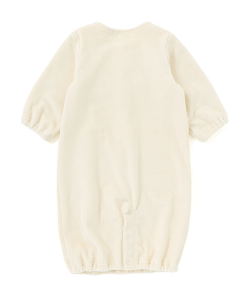 SLAP SLIP BABY（スラップスリップベビー）の「フリルラウンド切り替えベロア2WAYオールベビー(50~70cm)（ロンパース・キッズ・オフホワイト/ピンク・FREE）」の6枚目の写真