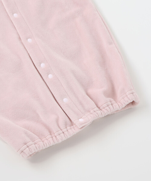 SLAP SLIP BABY（スラップスリップベビー）の「フリルラウンド切り替えベロア2WAYオールベビー(50~70cm)（ロンパース・キッズ・オフホワイト/ピンク・FREE）」の13枚目の写真