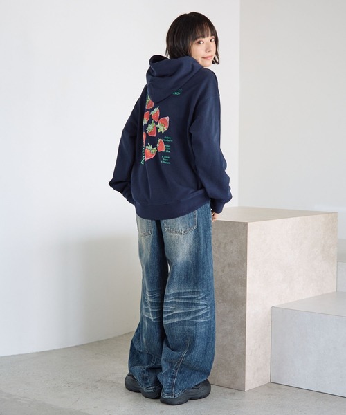 PBLIM（ページボーイリム）の「《UNISEX》スラブブリーチデニム（デニムパンツ・レディース・ブルー/ブラック・LARGE/MEDIUM）」の7枚目の写真
