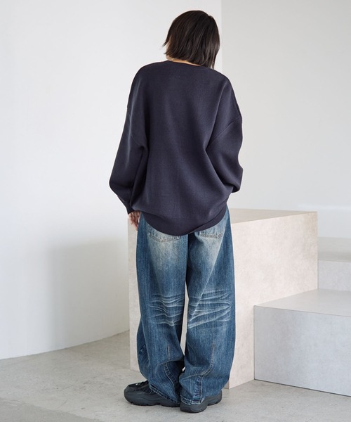 PBLIM（ページボーイリム）の「《UNISEX》スラブブリーチデニム（デニムパンツ・レディース・ブルー/ブラック・LARGE/MEDIUM）」の9枚目の写真