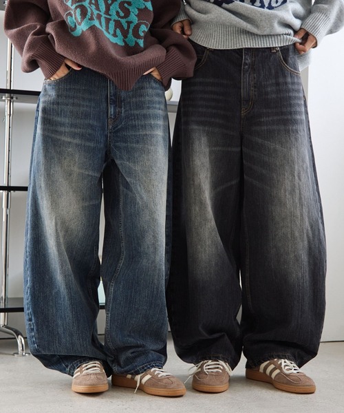 PBLIM（ページボーイリム）の「《UNISEX》スラブブリーチデニム（デニムパンツ・レディース・ブルー/ブラック・LARGE/MEDIUM）」の10枚目の写真