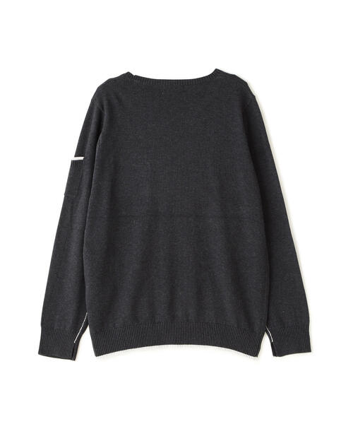 AVIREX(アヴィレックス)の「FATIGUE KNIT TOPS/ファティーグニットトップス(ニット/セーター・レディース・レッド/ブラック/ホワイト系2・L/M/S)」の21枚目の写真
