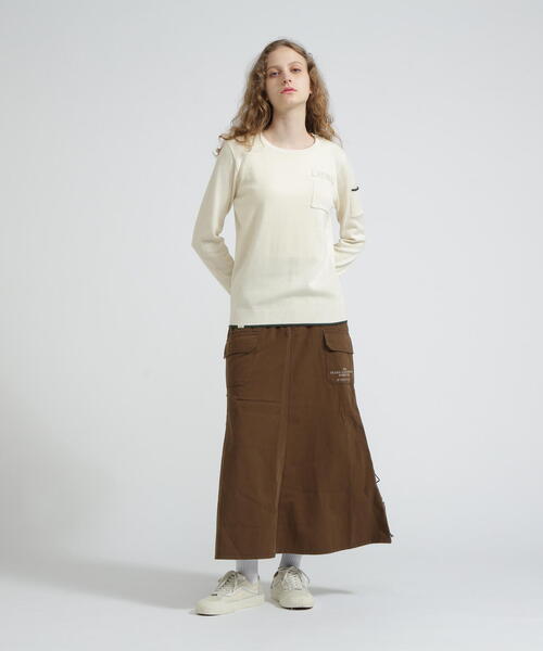 AVIREX(アヴィレックス)の「FATIGUE KNIT TOPS/ファティーグニットトップス(ニット/セーター・レディース・レッド/ブラック/ホワイト系2・L/M/S)」の10枚目の写真
