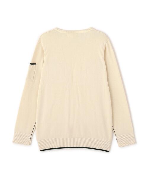 AVIREX(アヴィレックス)の「FATIGUE KNIT TOPS/ファティーグニットトップス(ニット/セーター・レディース・レッド/ブラック/ホワイト系2・L/M/S)」の17枚目の写真