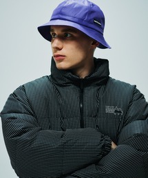 ダウンジャケット/コート（ブラック/黒色系・チェック柄