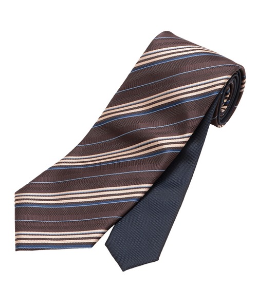 TOKYO SHIRTS（トウキョウシャツ）の「チェンジタイ ベーシックネクタイ（ネクタイ・メンズ・ブラウン系1/ネイビー系1/ブルー/ネイビー系2/ブラウン系3/ネイビー系3/ネイビー系4/ブラウン系2・FREE）」の2枚目の写真