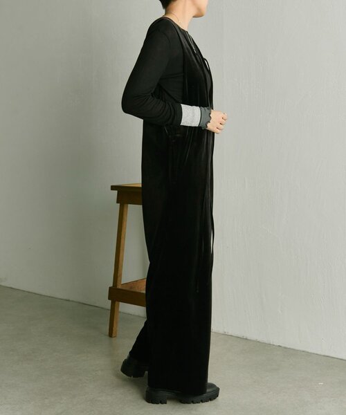 ear PAPILLONNER（イアパピヨネ）の「ベロアサロペット【SUM1 STYLE】（その他トップス・レディース・ブラック/ブラウン・FREE）」の17枚目の写真