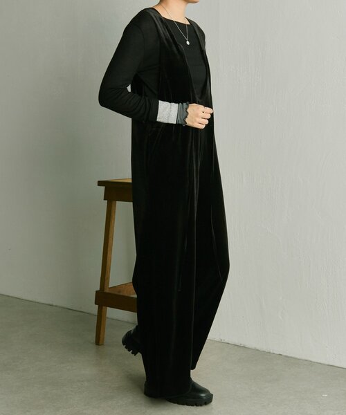 ear PAPILLONNER（イアパピヨネ）の「ベロアサロペット【SUM1 STYLE】（その他トップス・レディース・ブラック/ブラウン・FREE）」の18枚目の写真