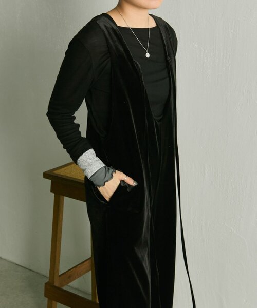 ear PAPILLONNER（イアパピヨネ）の「ベロアサロペット【SUM1 STYLE】（その他トップス・レディース・ブラック/ブラウン・FREE）」の21枚目の写真