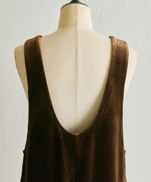 ear PAPILLONNER（イアパピヨネ）の「ベロアサロペット【SUM1 STYLE】（その他トップス・レディース・ブラック/ブラウン・FREE）」の12枚目の写真