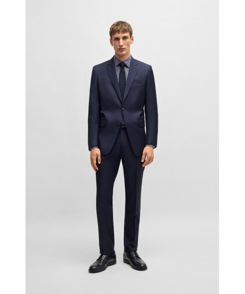 BOSS(ボス)の「スリムフィットシャツ プリント ストレッチコットンポプリン(シャツ/ブラウス・メンズ・ネイビー・44R/43R/42R/41R/40R/39R/38R)」の3枚目の写真