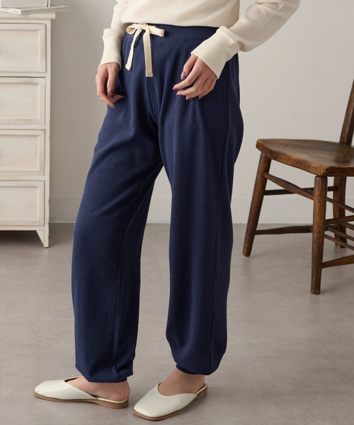 セール】【Hanes】ワッフルロングパンツ セットアップ対応 HW9-C503