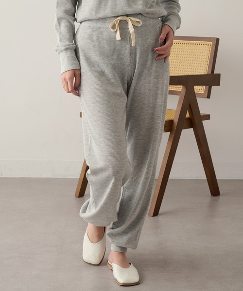 セール】【Hanes】ワッフルロングパンツ セットアップ対応 HW9-C503