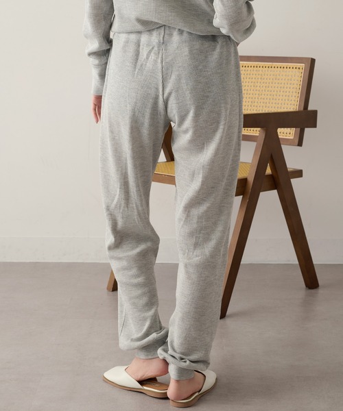 HANES(ヘインズ)の「【Hanes】ワッフルロングパンツ セットアップ対応 HW9-C503(その他パンツ・レディース・グレー/レッド/ネイビー・FREE)」の14枚目の写真