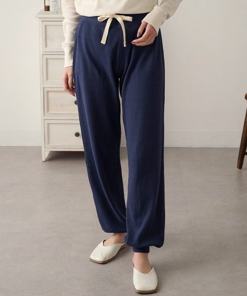 HANES(ヘインズ)の「【Hanes】ワッフルロングパンツ セットアップ対応 HW9-C503(その他パンツ・レディース・グレー/レッド/ネイビー・FREE)」の10枚目の写真