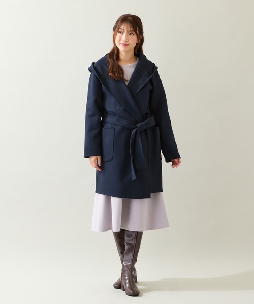 Rose Tiara（ローズティアラ）の「ダブルフェイスコート（その他アウター・レディース・ネイビー/ピンク/チャコールグレー・FREE）」の10枚目の写真