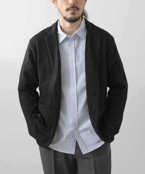 ITEMS URBANRESEARCH（アイテムズ アーバンリサーチ）の「ニット テーラード ジャケット（その他アウター・メンズ・グレー/ブラック/ネイビー/ダークブラウン・MEDIUM/LARGE）」の2枚目の写真