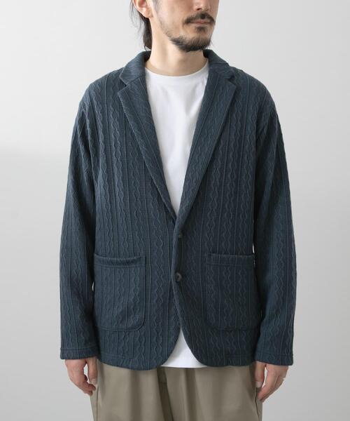 ITEMS URBANRESEARCH（アイテムズ アーバンリサーチ）の「ニット テーラード ジャケット（その他アウター・メンズ・グレー/ブラック/ネイビー/ダークブラウン・MEDIUM/LARGE）」の6枚目の写真