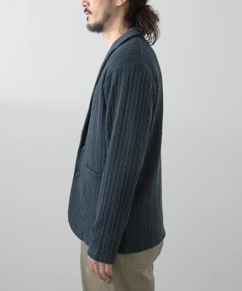 ITEMS URBANRESEARCH（アイテムズ アーバンリサーチ）の「ニット テーラード ジャケット（その他アウター・メンズ・グレー/ブラック/ネイビー/ダークブラウン・MEDIUM/LARGE）」の7枚目の写真