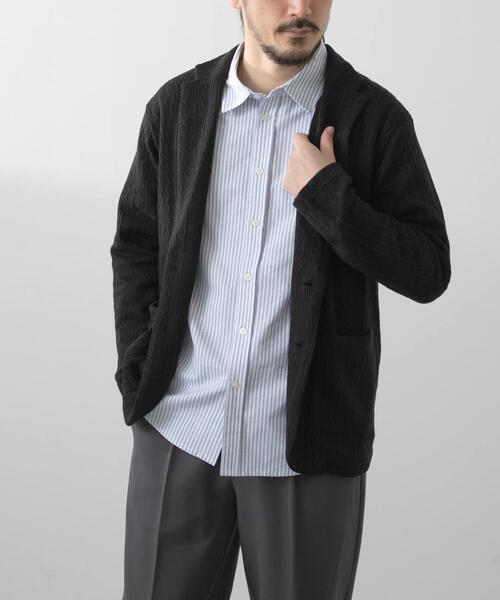 ITEMS URBANRESEARCH（アイテムズ アーバンリサーチ）の「ニット テーラード ジャケット（その他アウター・メンズ・グレー/ブラック/ネイビー/ダークブラウン・MEDIUM/LARGE）」の11枚目の写真