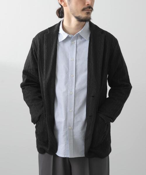 ITEMS URBANRESEARCH（アイテムズ アーバンリサーチ）の「ニット テーラード ジャケット（その他アウター・メンズ・グレー/ブラック/ネイビー/ダークブラウン・MEDIUM/LARGE）」の12枚目の写真