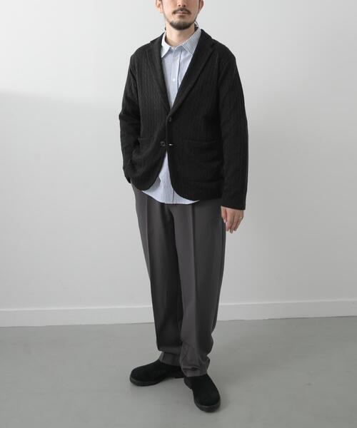 ITEMS URBANRESEARCH（アイテムズ アーバンリサーチ）の「ニット テーラード ジャケット（その他アウター・メンズ・グレー/ブラック/ネイビー/ダークブラウン・MEDIUM/LARGE）」の14枚目の写真