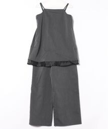 STYLEBLOCK（スタイルブロック）の「ツイル×オーガンジーレイヤードオールインワン（サロペット/オーバーオール）」