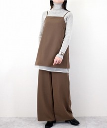 STYLEBLOCK（スタイルブロック）の「ツイル×オーガンジーレイヤードオールインワン（サロペット/オーバーオール）」