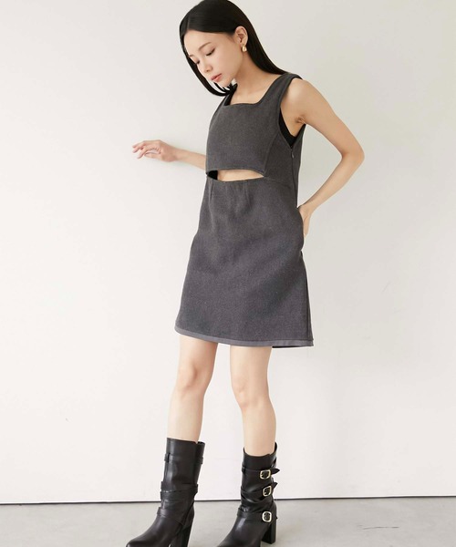 Luan(ルアン)の「【Luan】TWEED MINI OP/ツイードワンピース(ワンピース・レディース・グレー/ホワイト・1/2)」の12枚目の写真