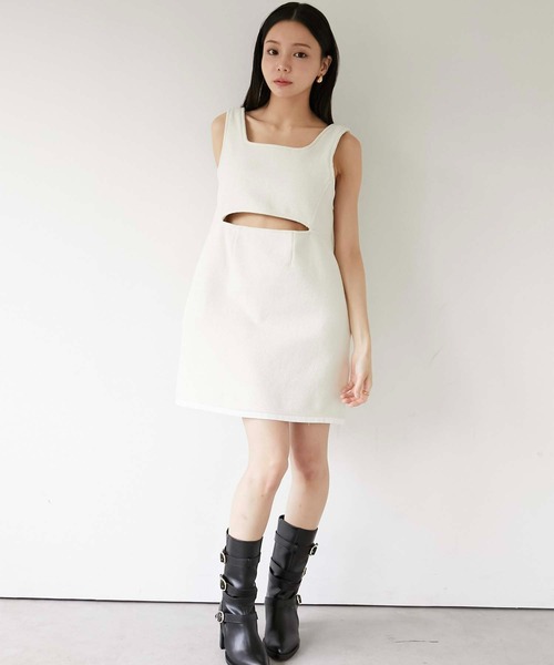 Luan(ルアン)の「【Luan】TWEED MINI OP/ツイードワンピース(ワンピース・レディース・グレー/ホワイト・1/2)」の7枚目の写真