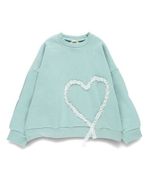 DRC branshes（ディーアールシーブランシェス）の「【WEB限定/DRC】アソートガールズ裏起毛トレーナー（スウェット・キッズ・ブラック/カラフル/ライトグリーン/杢グレー/ラベンダー・100/140/150/130/120/110）」の4枚目の写真