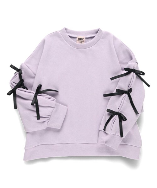 DRC branshes（ディーアールシーブランシェス）の「【WEB限定/DRC】アソートガールズ裏起毛トレーナー（スウェット・キッズ・ブラック/カラフル/ライトグリーン/杢グレー/ラベンダー・100/140/150/130/120/110）」の12枚目の写真