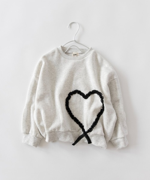 DRC branshes（ディーアールシーブランシェス）の「【WEB限定/DRC】アソートガールズ裏起毛トレーナー（スウェット・キッズ・ブラック/カラフル/ライトグリーン/杢グレー/ラベンダー・100/140/150/130/120/110）」の5枚目の写真