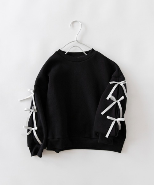 DRC branshes（ディーアールシーブランシェス）の「【WEB限定/DRC】アソートガールズ裏起毛トレーナー（スウェット・キッズ・ブラック/カラフル/ライトグリーン/杢グレー/ラベンダー・100/140/150/130/120/110）」の2枚目の写真