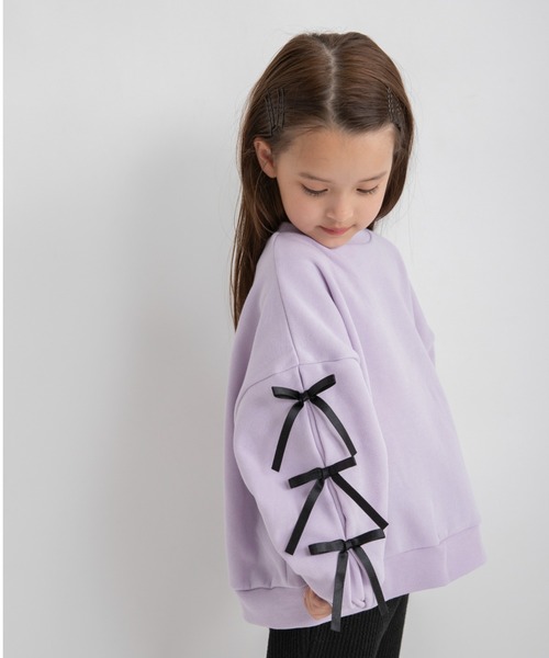 DRC branshes（ディーアールシーブランシェス）の「【WEB限定/DRC】アソートガールズ裏起毛トレーナー（スウェット・キッズ・ブラック/カラフル/ライトグリーン/杢グレー/ラベンダー・100/140/150/130/120/110）」の16枚目の写真