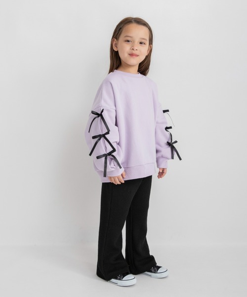 DRC branshes（ディーアールシーブランシェス）の「【WEB限定/DRC】アソートガールズ裏起毛トレーナー（スウェット・キッズ・ブラック/カラフル/ライトグリーン/杢グレー/ラベンダー・100/140/150/130/120/110）」の17枚目の写真