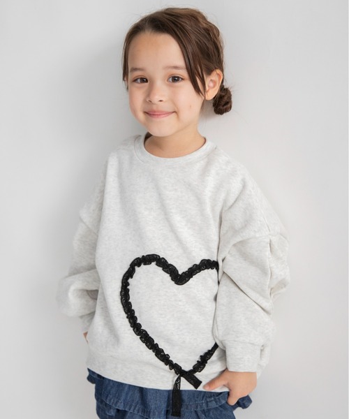 DRC branshes（ディーアールシーブランシェス）の「【WEB限定/DRC】アソートガールズ裏起毛トレーナー（スウェット・キッズ・ブラック/カラフル/ライトグリーン/杢グレー/ラベンダー・100/140/150/130/120/110）」の20枚目の写真