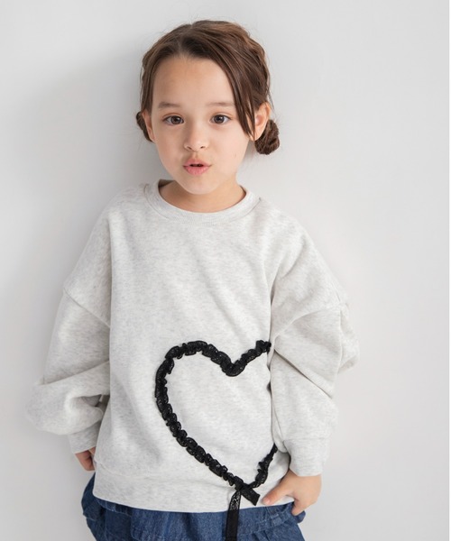 DRC branshes（ディーアールシーブランシェス）の「【WEB限定/DRC】アソートガールズ裏起毛トレーナー（スウェット・キッズ・ブラック/カラフル/ライトグリーン/杢グレー/ラベンダー・100/140/150/130/120/110）」の21枚目の写真