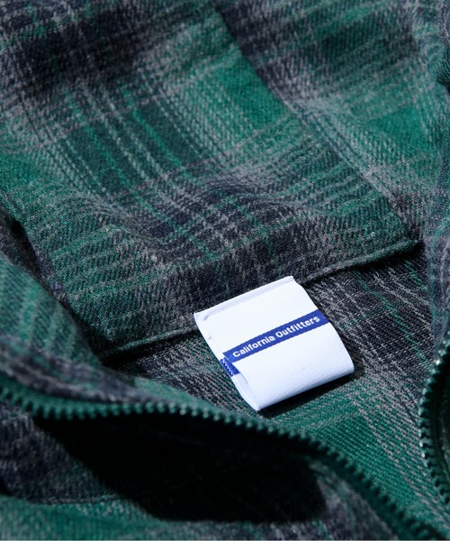CALIFORNIA OUTFITTERS(カリフォルニア アウトフィッターズ)の「10A10 フランネル チェック ハーフジップ プルオーバー シャツ(パーカー・メンズ・ブラック/グリーン・FREE)」の16枚目の写真