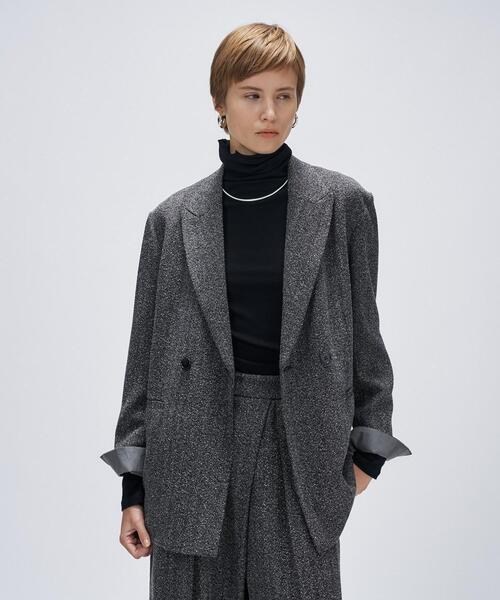 cloenc（クロエンス）の「ヘリンボーンテーラードジャケット（テーラードジャケット・レディース・ブラック系3/ダークブラウン系3・02/01/03）」の2枚目の写真