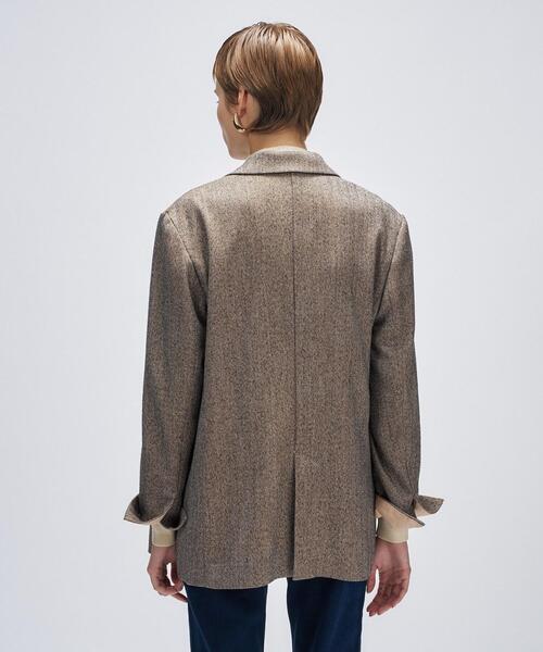 cloenc（クロエンス）の「ヘリンボーンテーラードジャケット（テーラードジャケット・レディース・ブラック系3/ダークブラウン系3・02/01/03）」の6枚目の写真