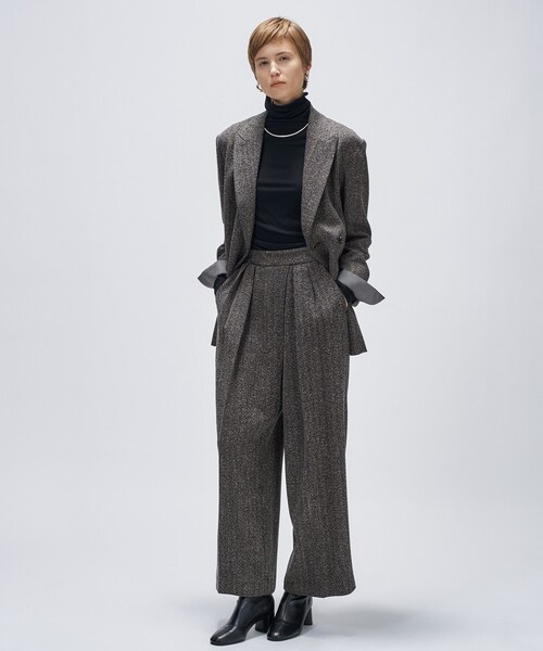 cloenc（クロエンス）の「ヘリンボーンテーラードジャケット（テーラードジャケット・レディース・ブラック系3/ダークブラウン系3・02/01/03）」の8枚目の写真