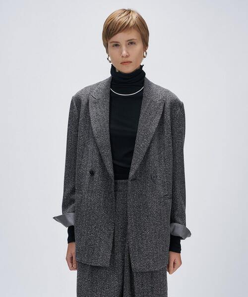 cloenc（クロエンス）の「ヘリンボーンテーラードジャケット（テーラードジャケット・レディース・ブラック系3/ダークブラウン系3・02/01/03）」の9枚目の写真