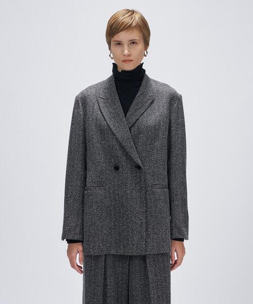 cloenc（クロエンス）の「ヘリンボーンテーラードジャケット（テーラードジャケット・レディース・ブラック系3/ダークブラウン系3・02/01/03）」の10枚目の写真