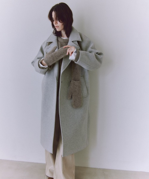 ウールボンディングラグランロングコート（ステンカラーコート）｜ADAM