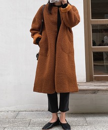 ボアロングコート