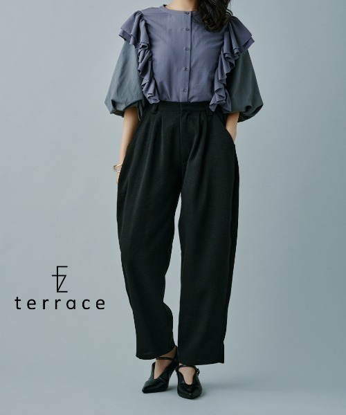 terrace(テラス)の「ツイードタックパンツ(その他パンツ・レディース・ホワイト系/ブラック系・MEDIUM)」の1枚目の写真